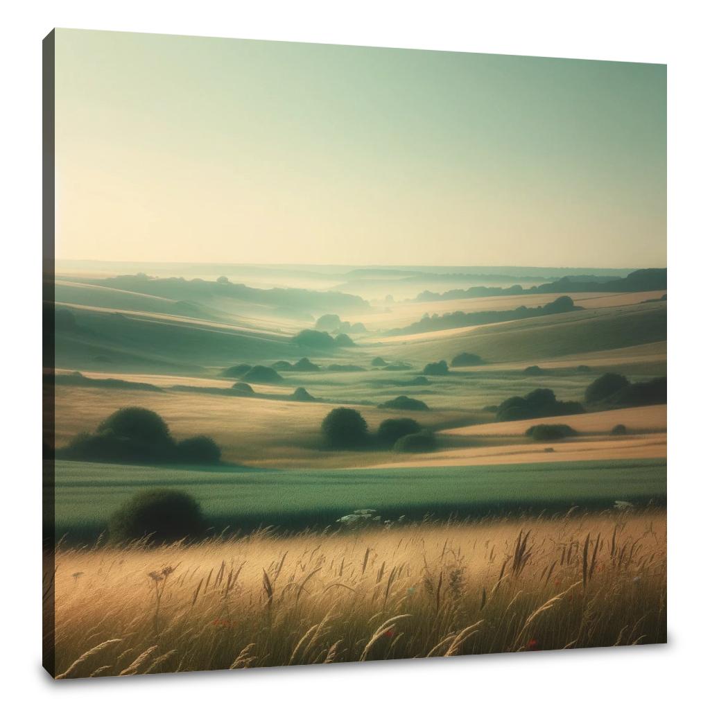 Hazy Summer Countryside Canvas