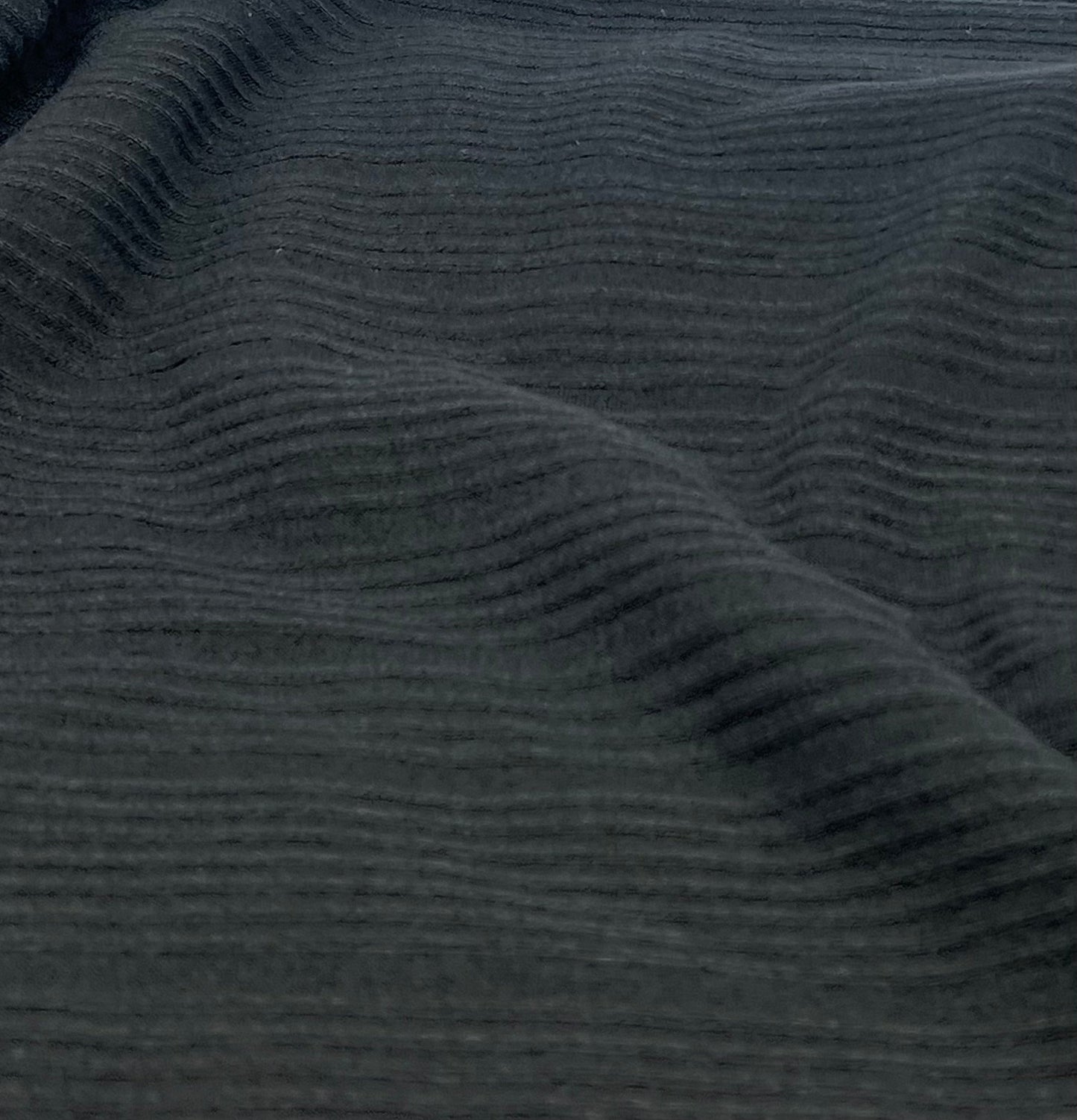 Black Textured Stripe Rib Stretch Fabric