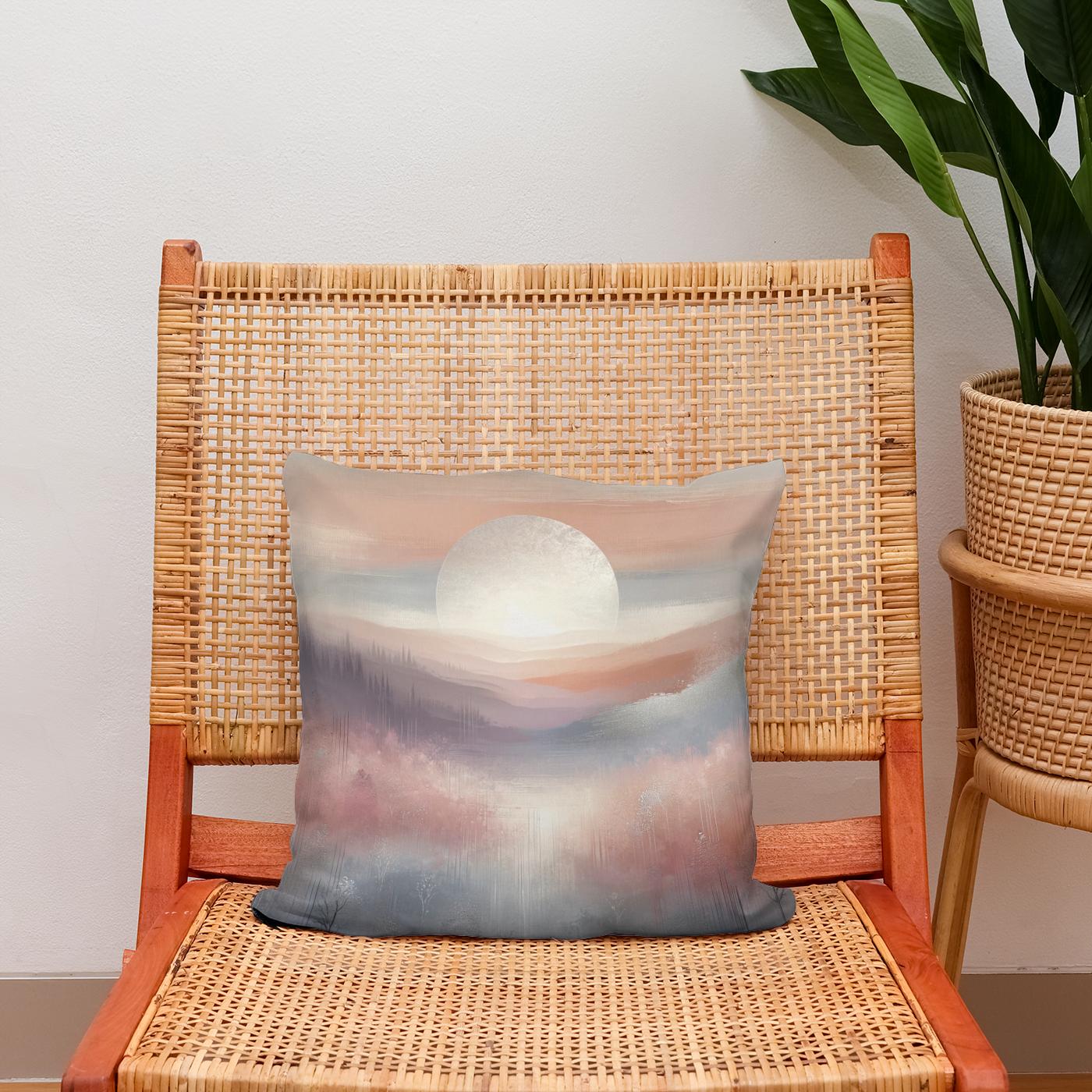 Dawn's Silver Mist Cotton Cushion