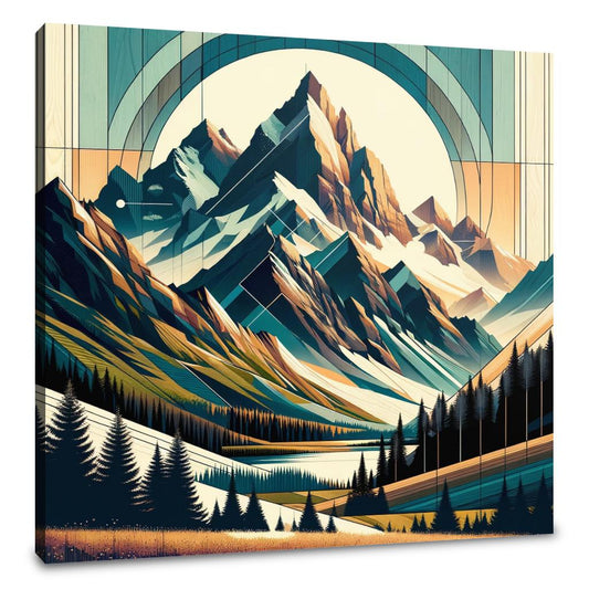 Peak of Contemporary Style Canvas