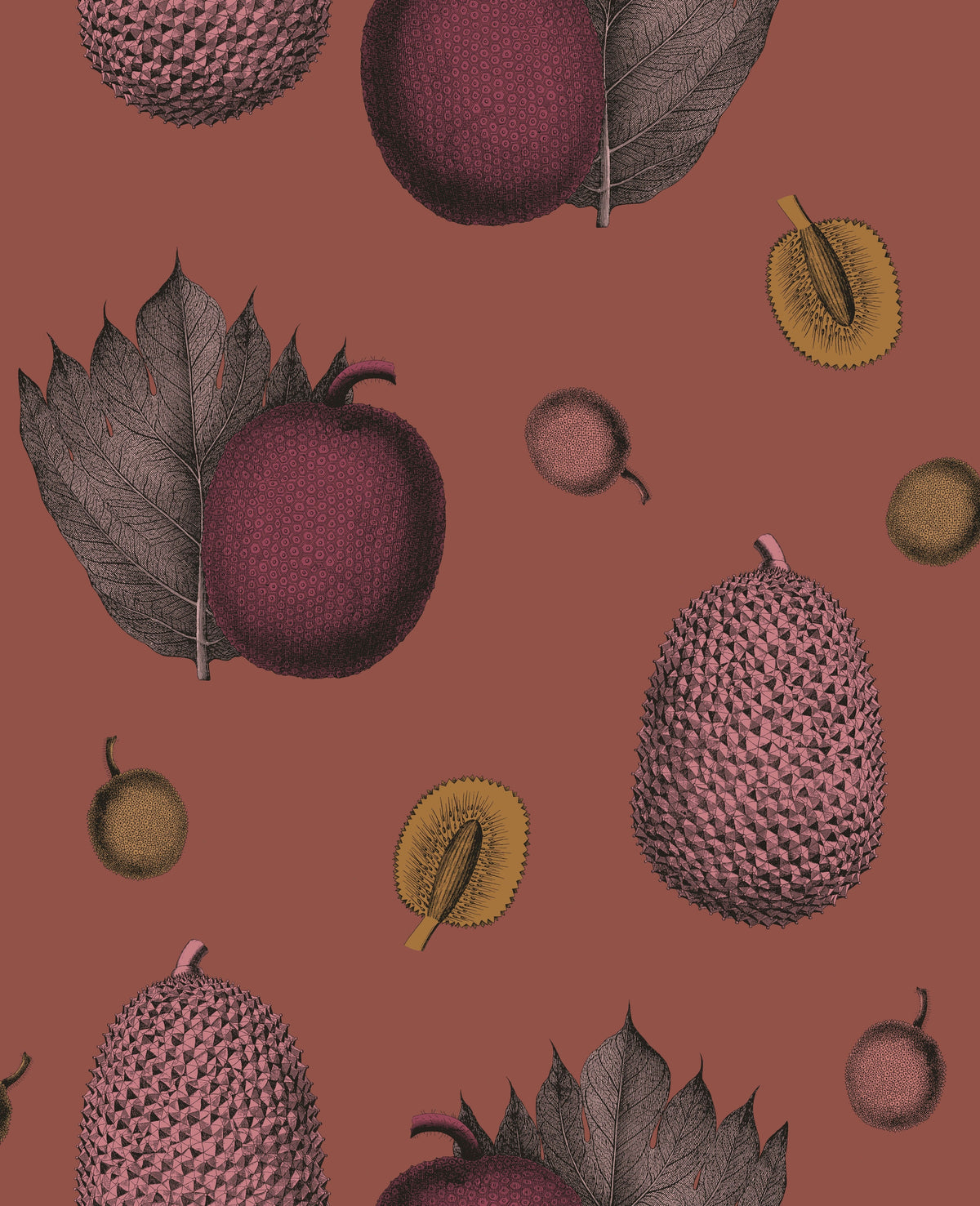 Tropical Fruit Wallpaper- Coral