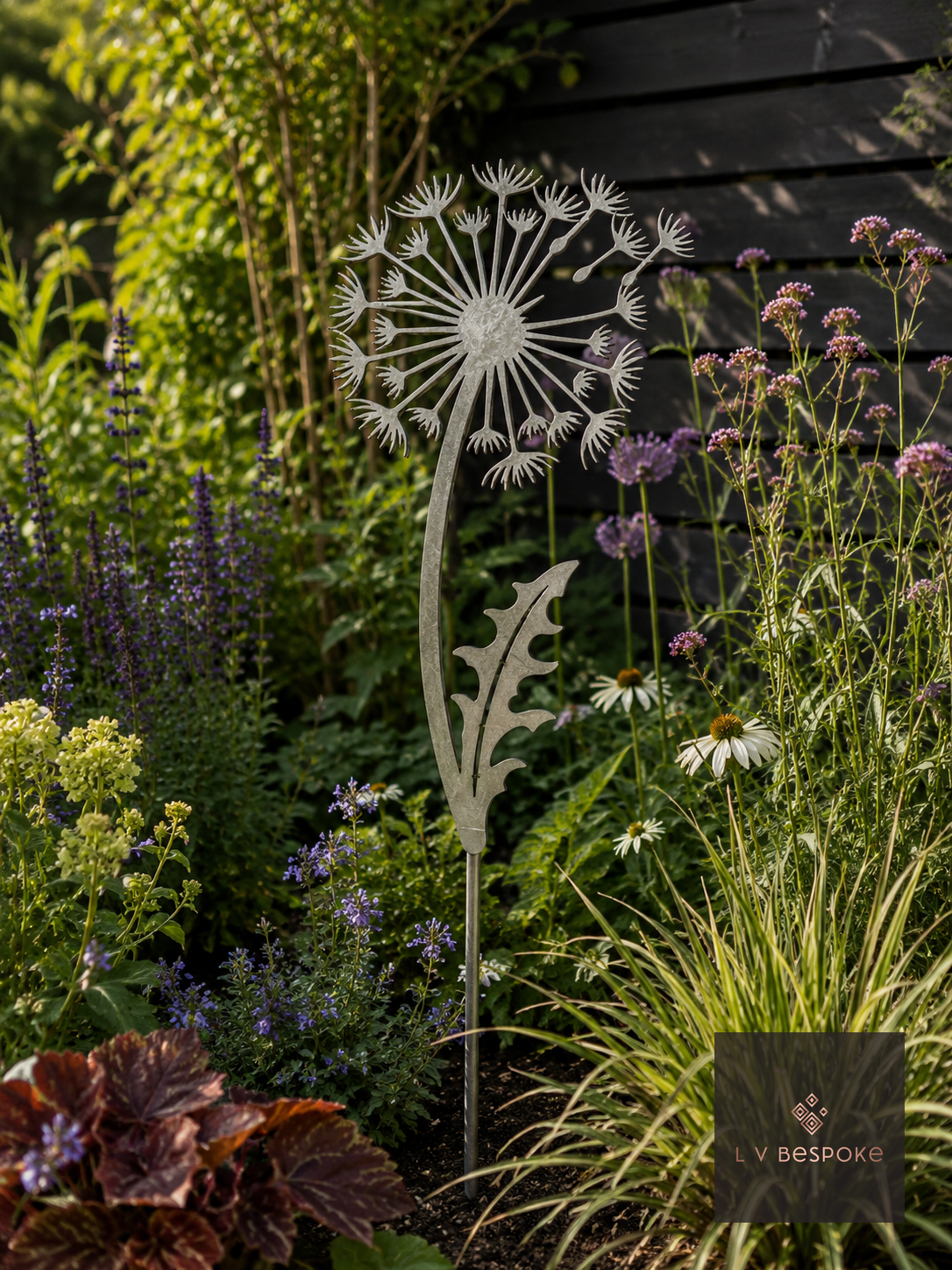 Short Floral Garden Stake