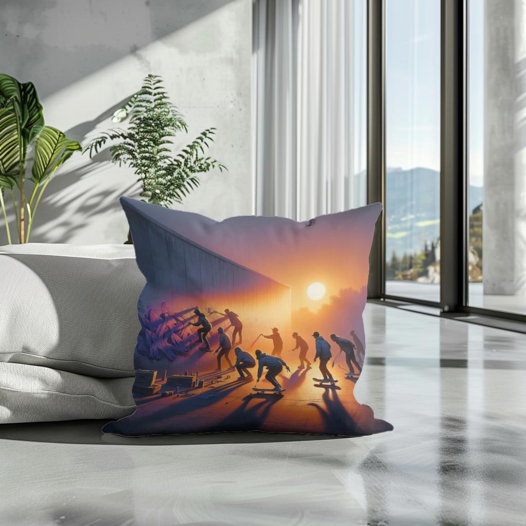 Twilight Tagging Adventure Cotton Cushion