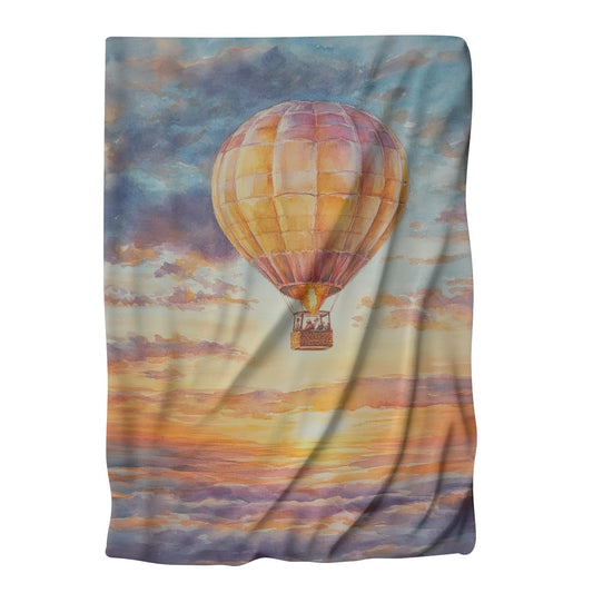 Nostalgic Sunset Balloon Blanket