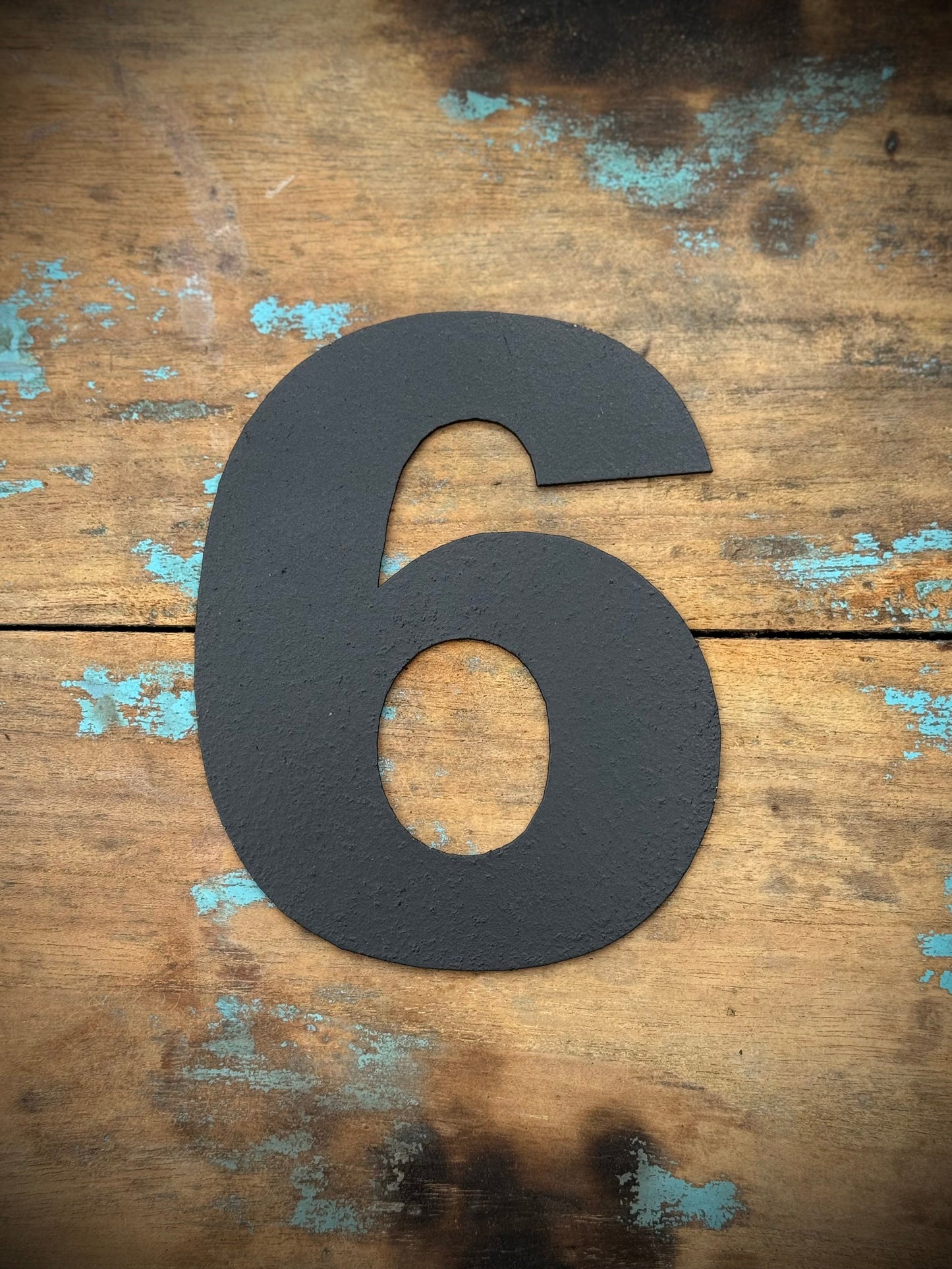 12" and 5" Black Fat Font Metal Letters.