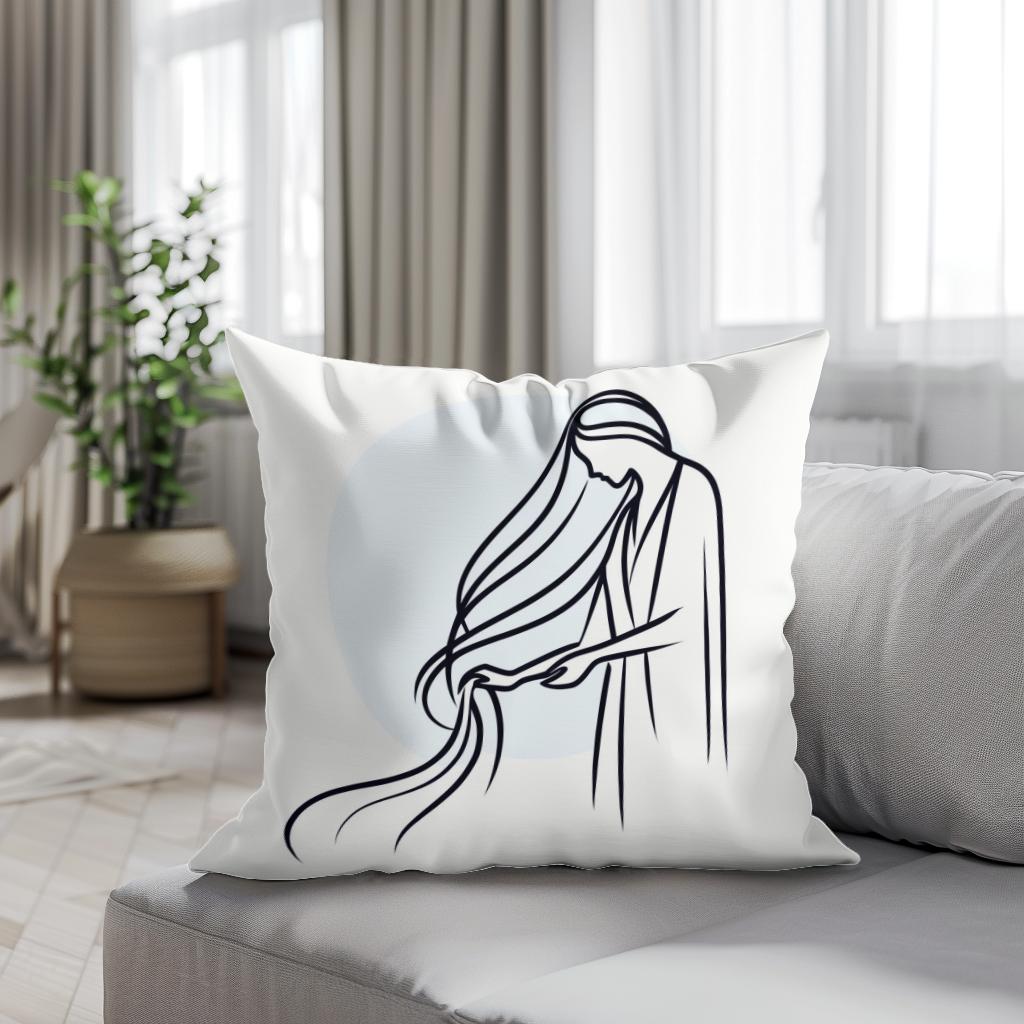 Serenity Stroke Cotton Cushion