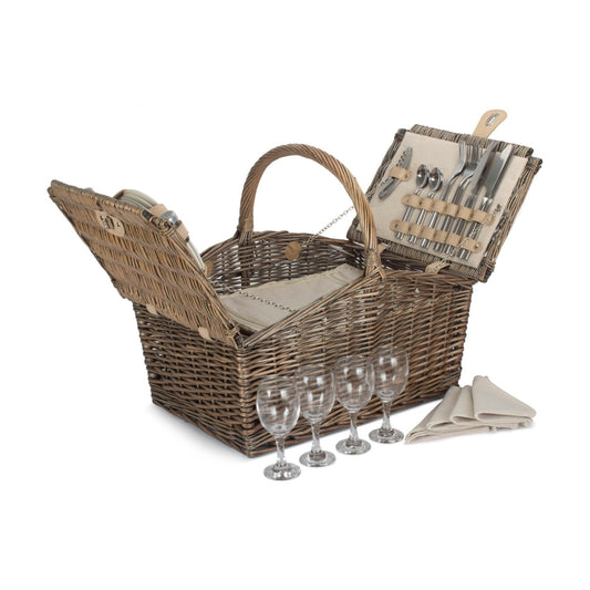 Double Lidded 4 Person Picnic Hamper
