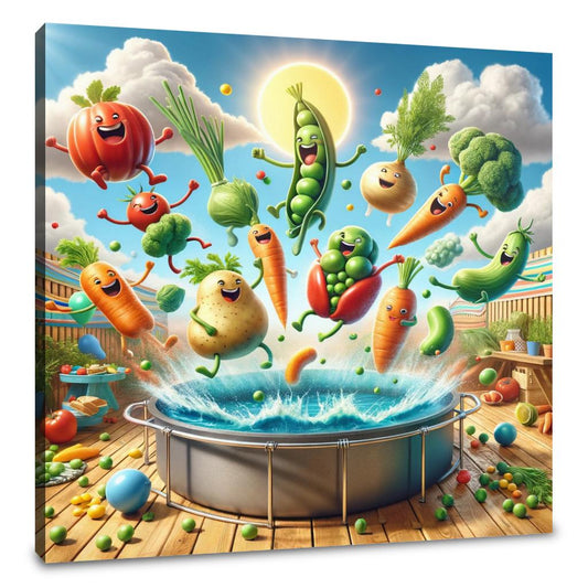 Vegetable Pool Party Canvas