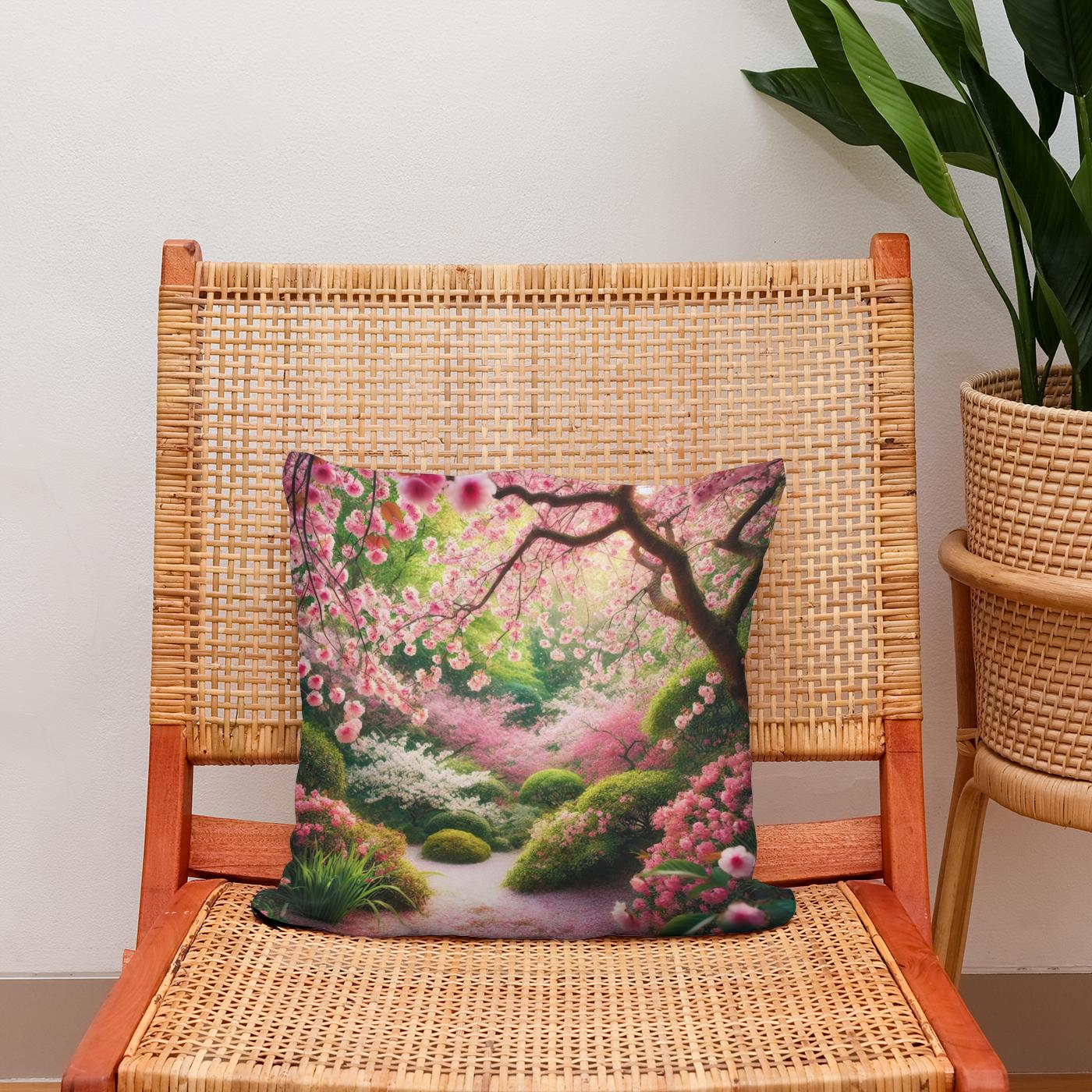 Spring Blossom Serenity Cotton Cushion