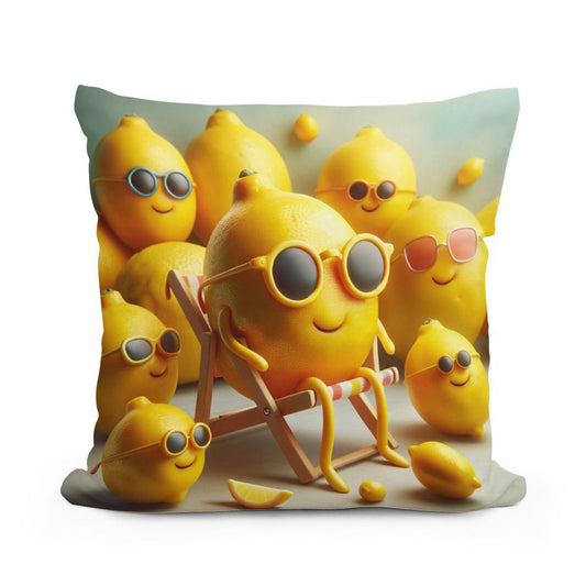 Lemonade Whimsy Cotton Cushion