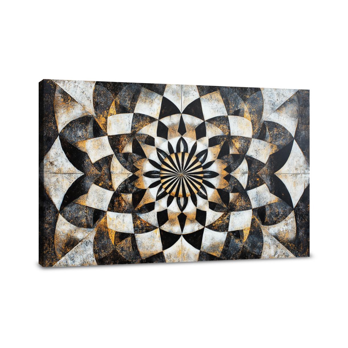 Golden Symmetry Meditation Canvas