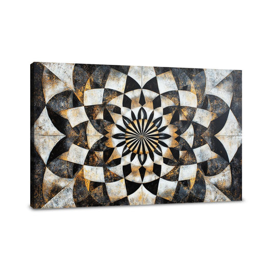 Golden Symmetry Meditation Canvas