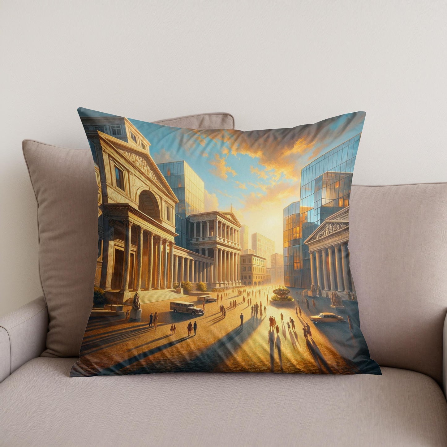 Harmonic Piazza Glow Cotton Cushion