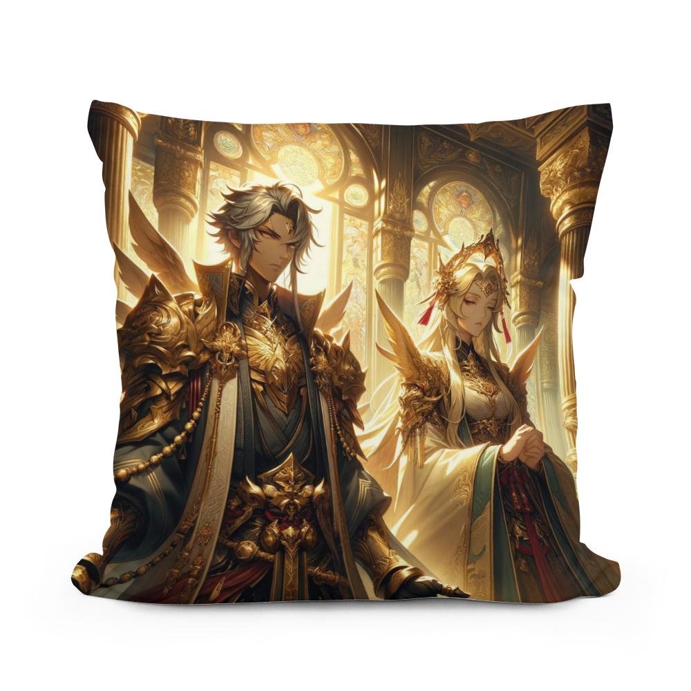 Temple Guardians Cotton Cushion