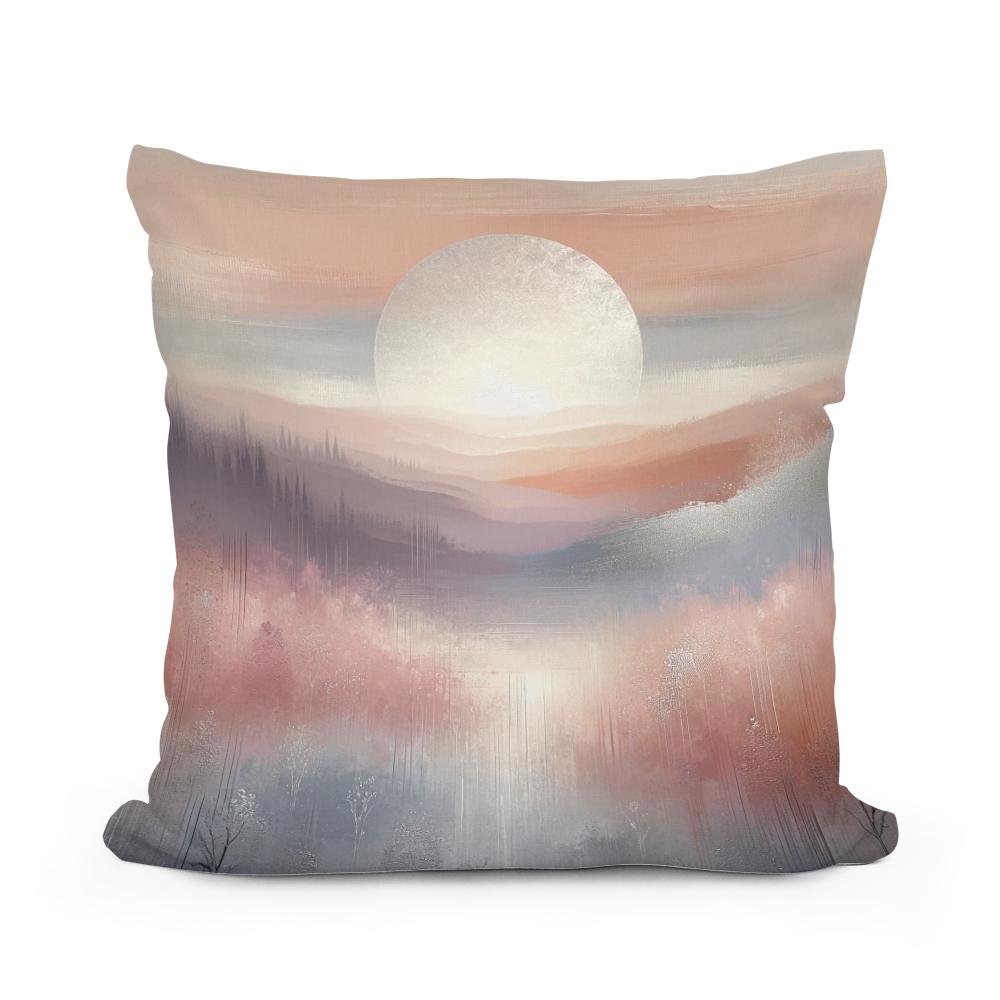 Dawn's Silver Mist Cotton Cushion