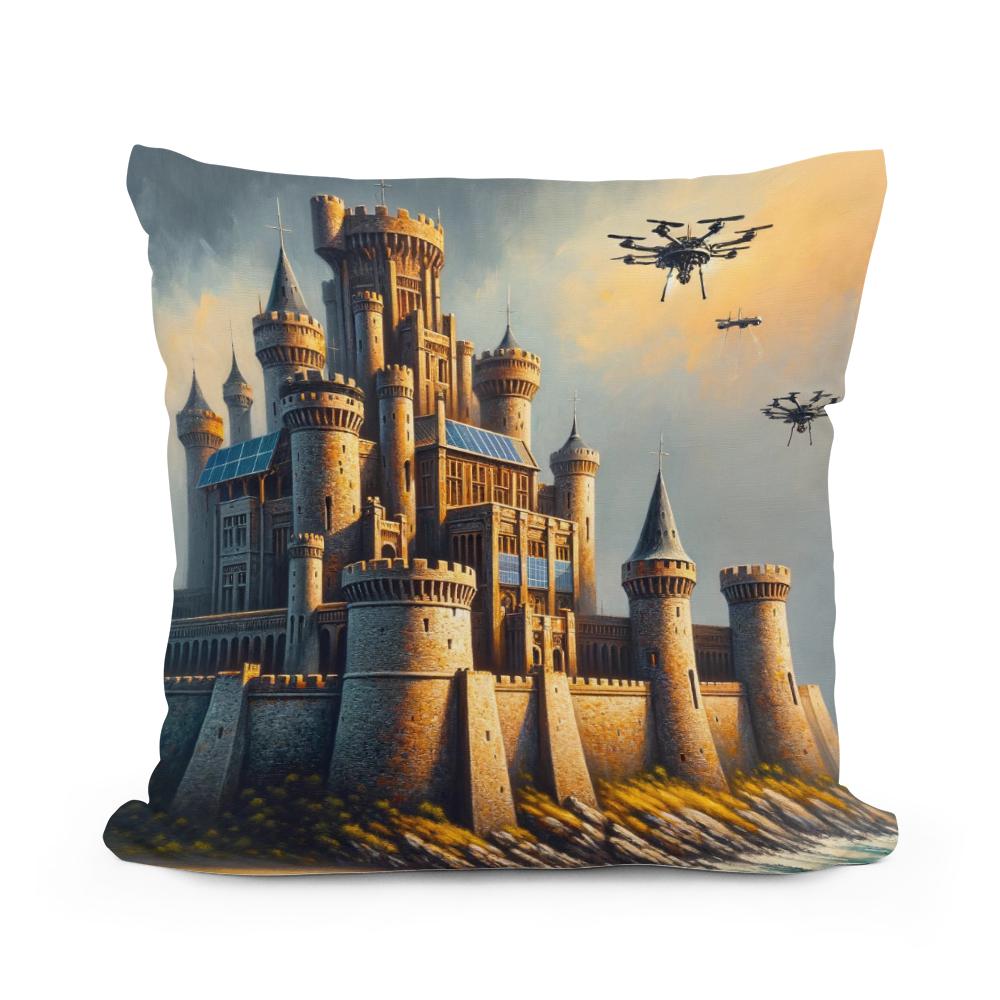 Tomorrow's Castle Sunrise Cotton Cushion