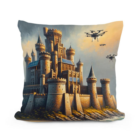 Tomorrow's Castle Sunrise Cotton Cushion