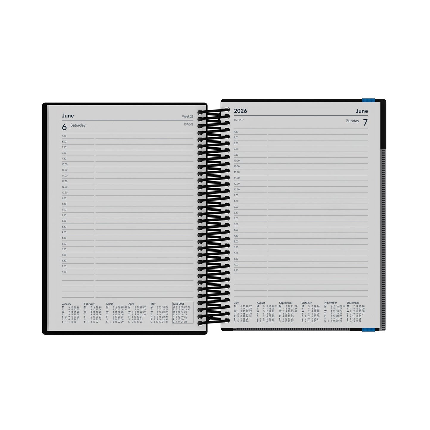 2026-2027 Mid Year Planner - 13 Month A5 Day-to-Page Diary - Hard Cover - Collins Debden Delta Range