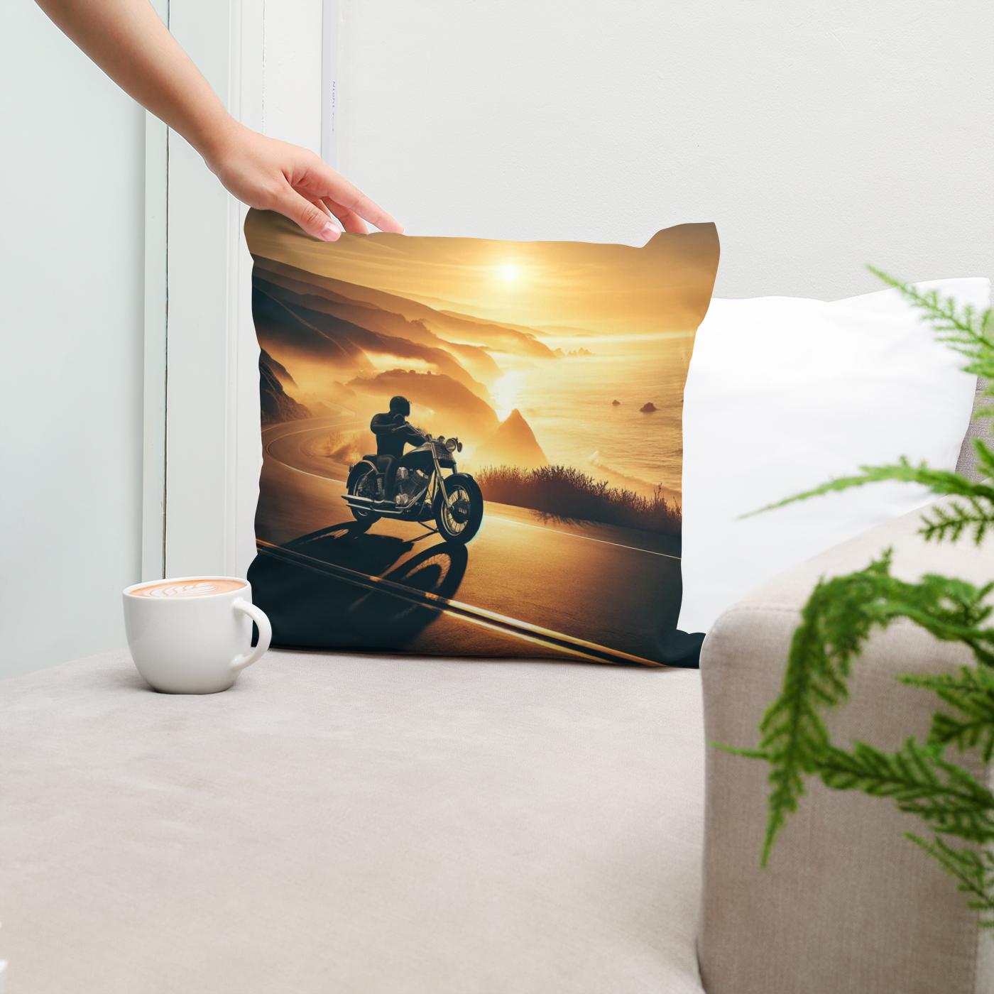 Coastal Freedom Ride Cotton Cushion