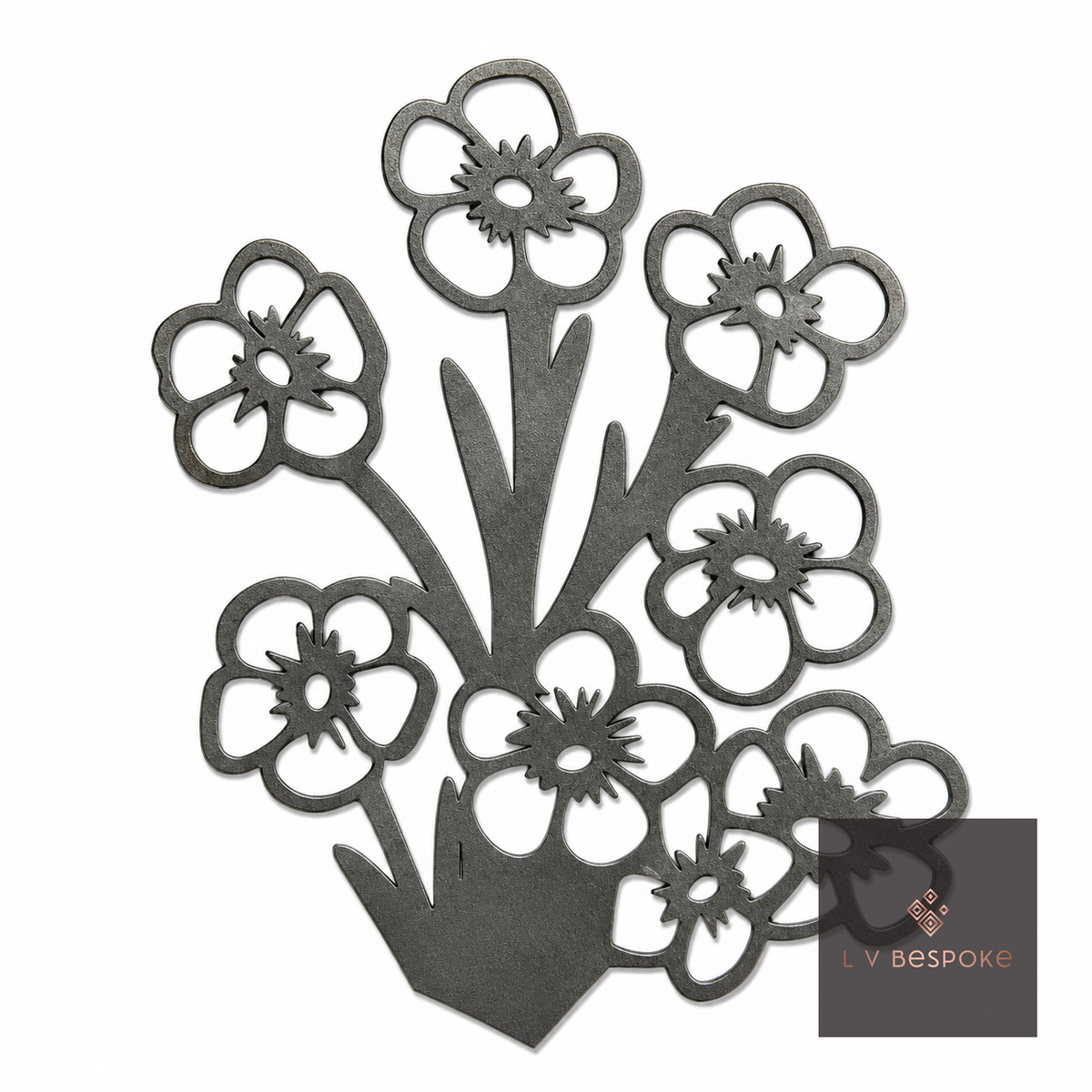 Tall Floral Garden Stake