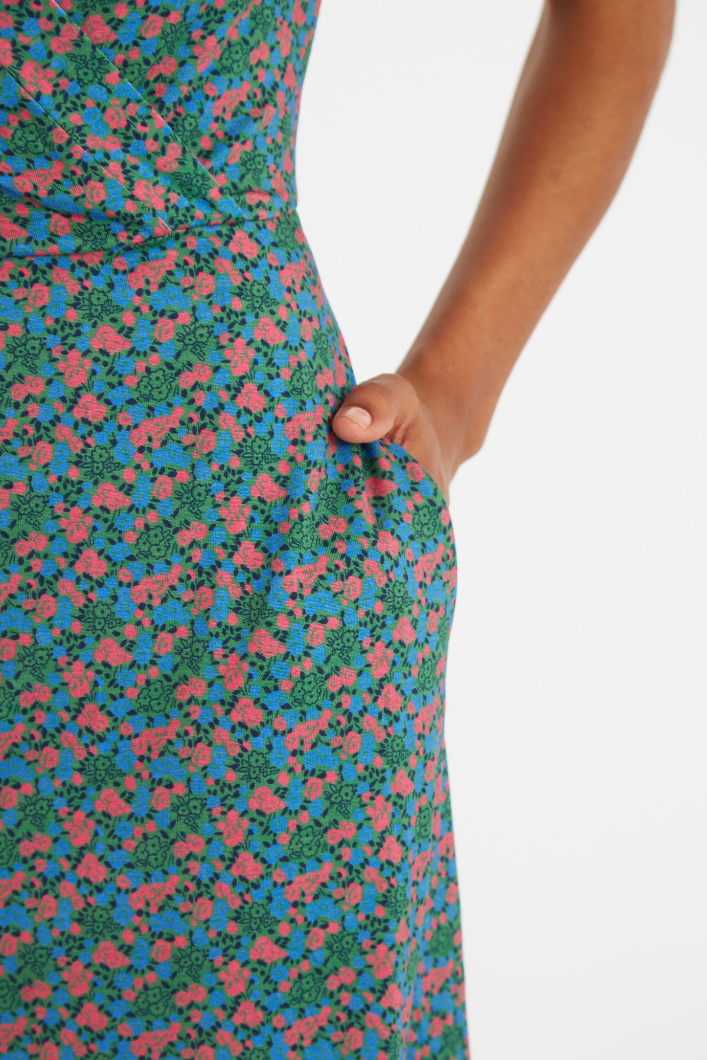 Frankie Spring Bloom Wrap Mini Jersey Dress