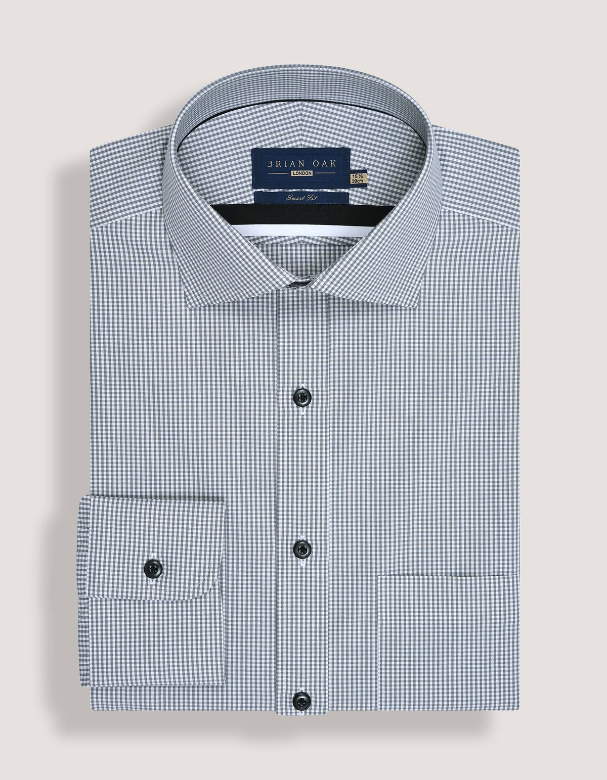 Grey And White Checkered Shirt