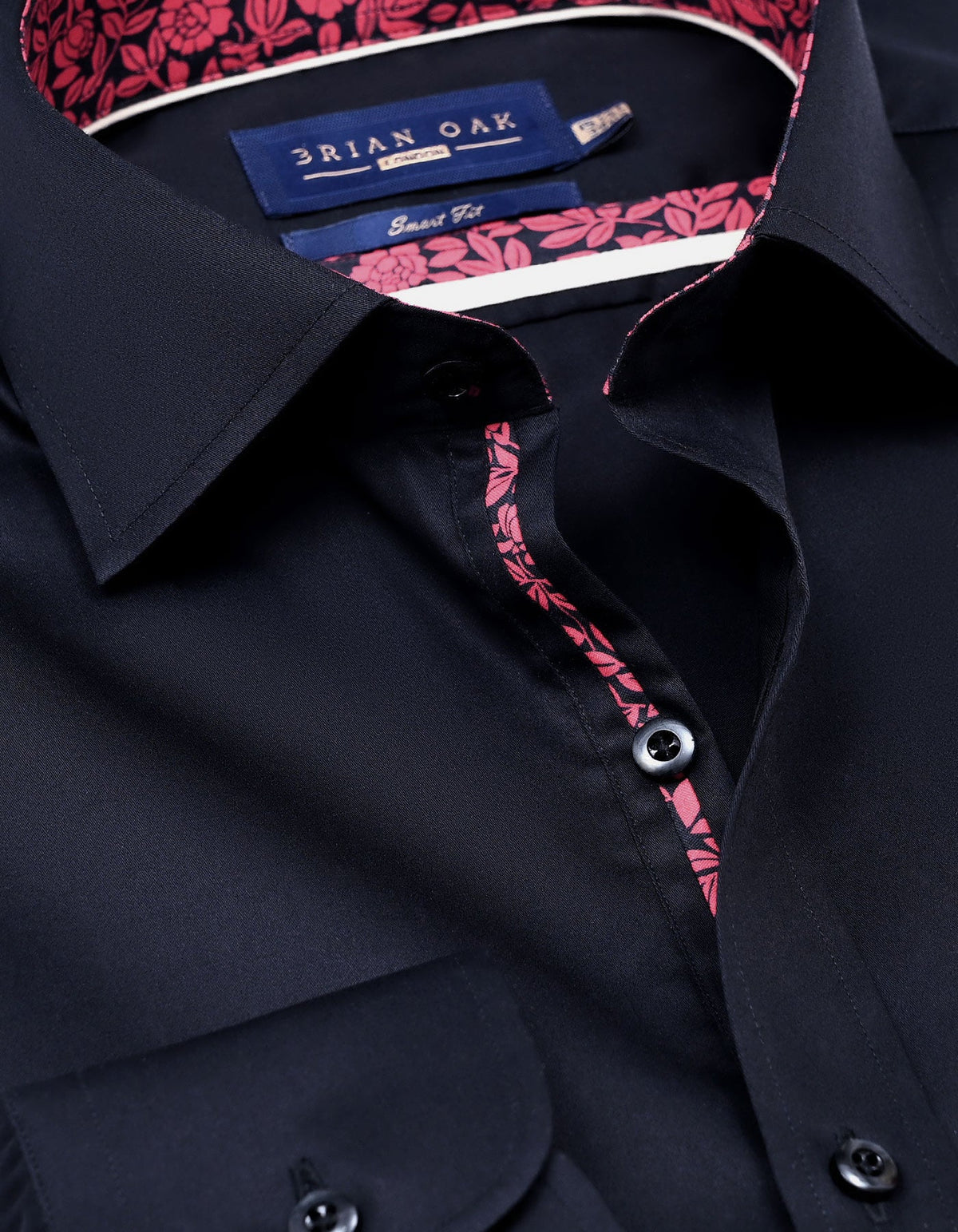 Black Satin Designer Dress Shirt