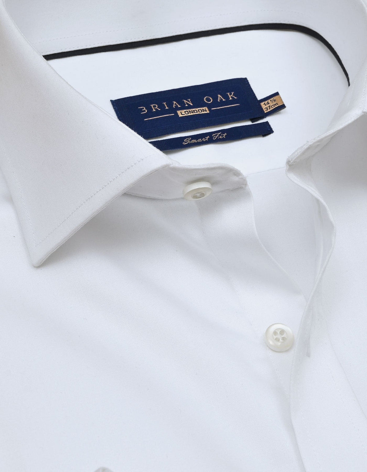 White Easy Care Satin Shirt