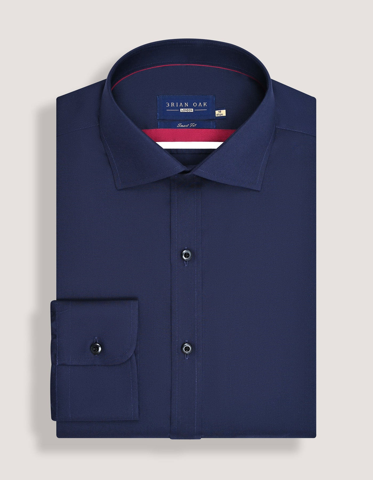 Navy Blue Easy Iron Cotton Dress Shirt