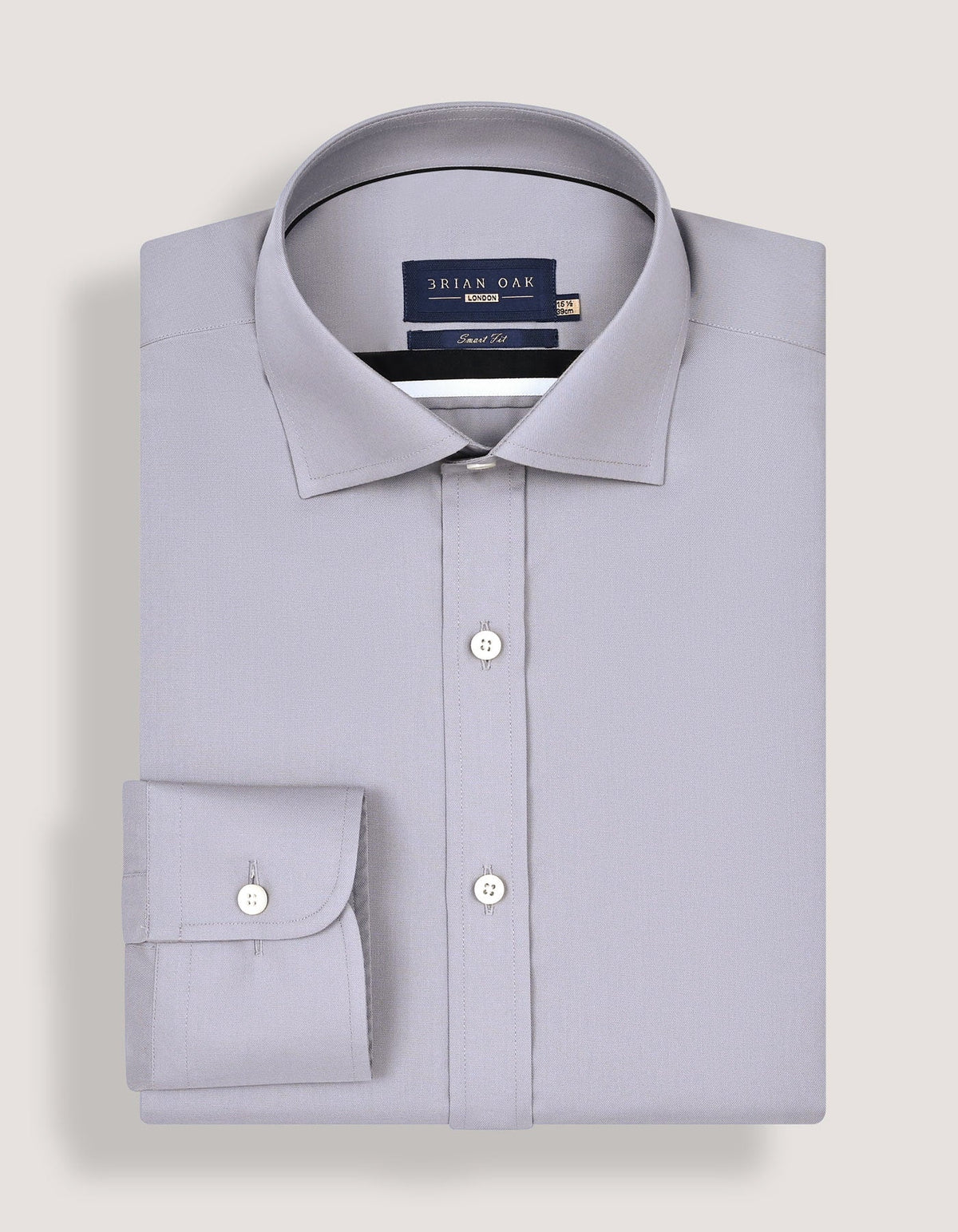 Easy Iron Grey Cotton Dress Shirt