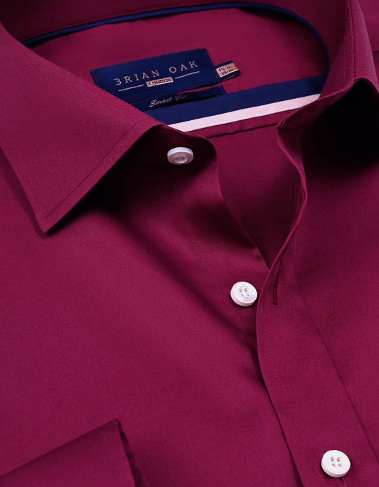 Magenta Satin Dress Shirt