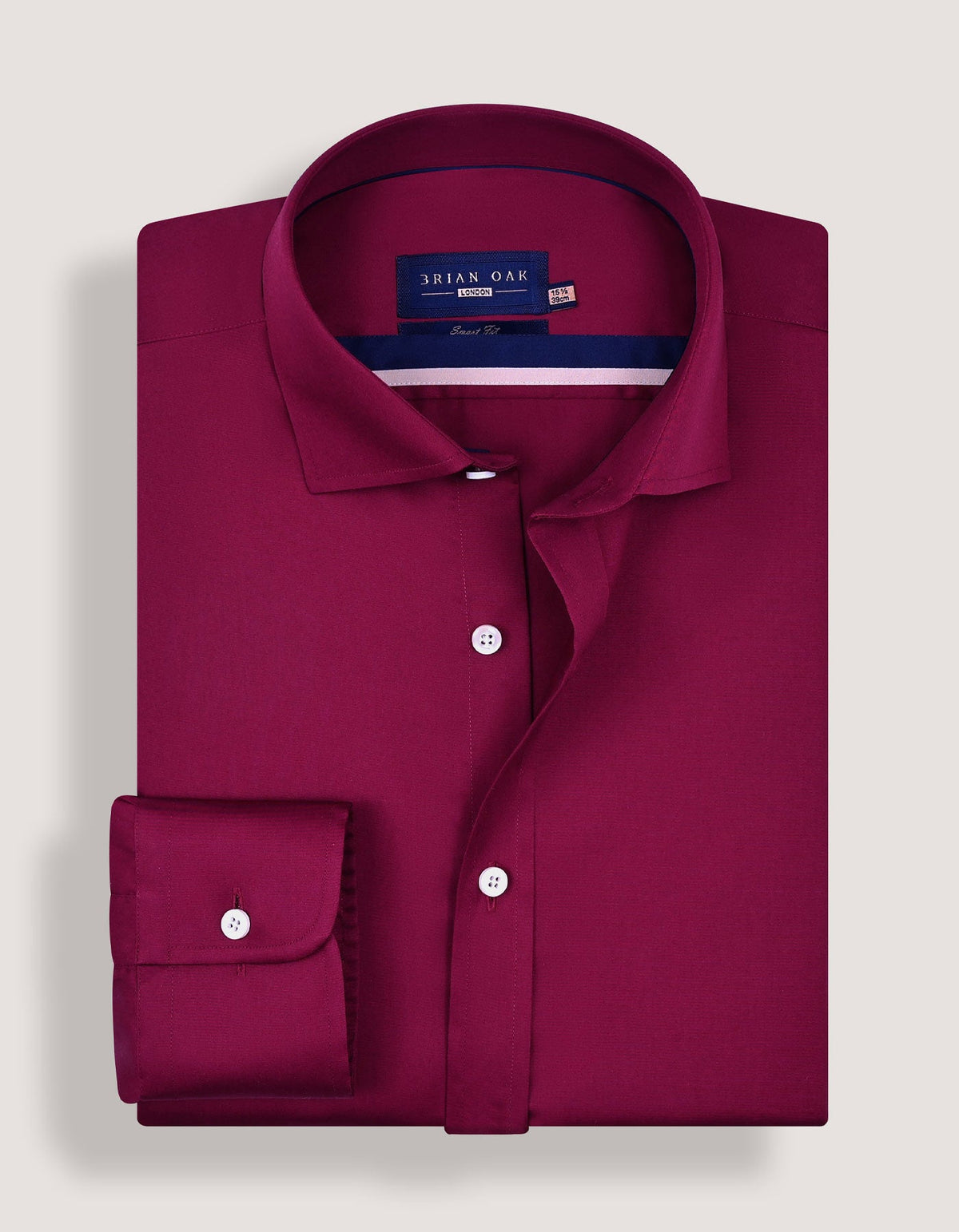 Magenta Satin Dress Shirt