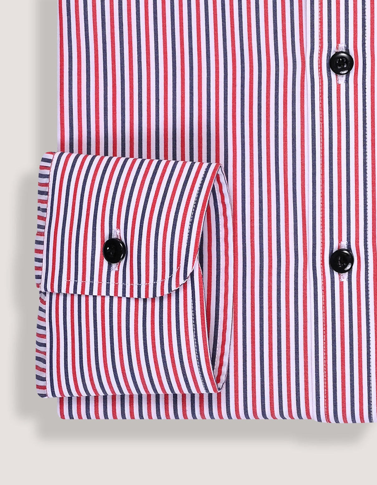 Contrast Red & Blue Striped Formal Shirt
