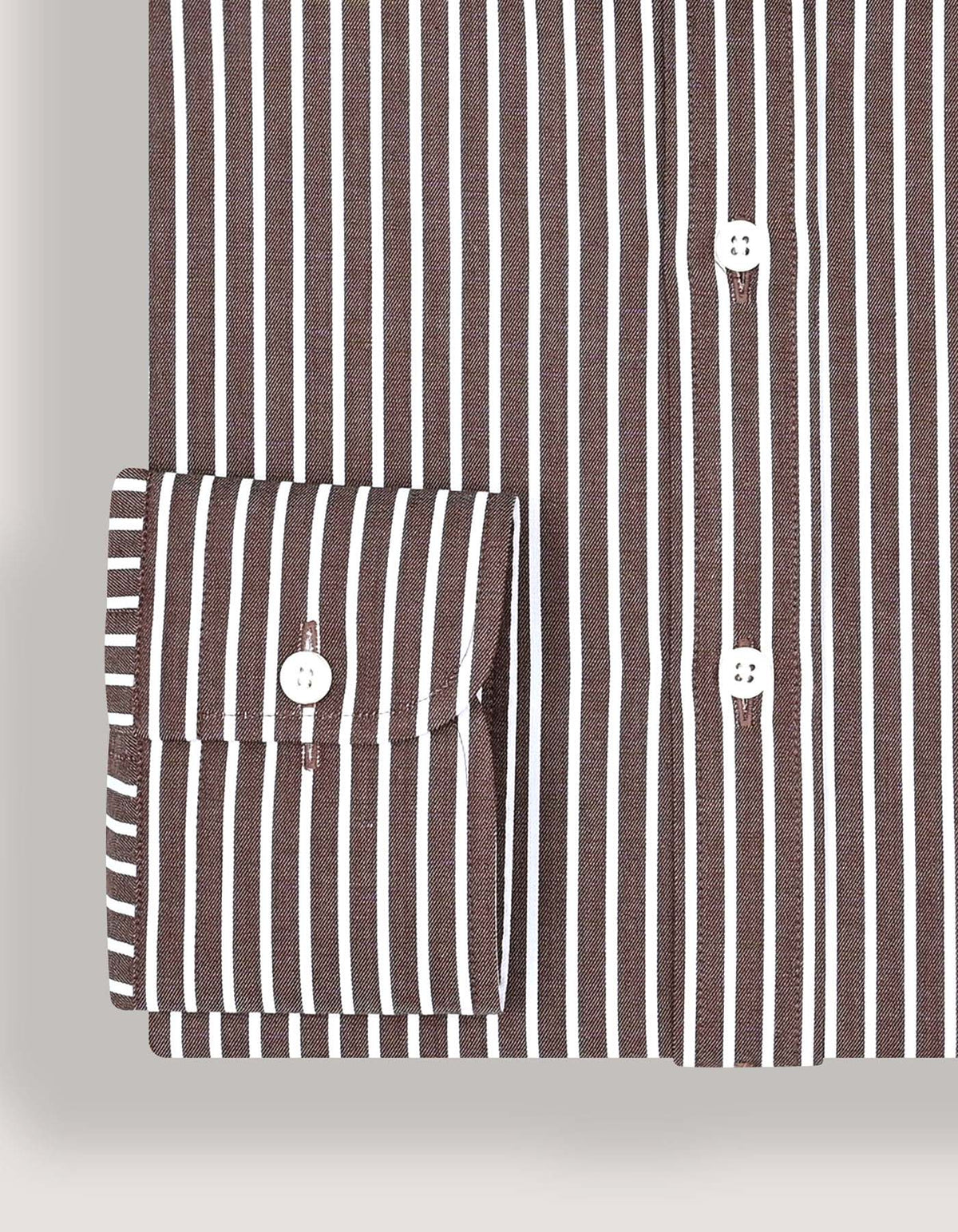 Smart Fit Brown Striped Shirt