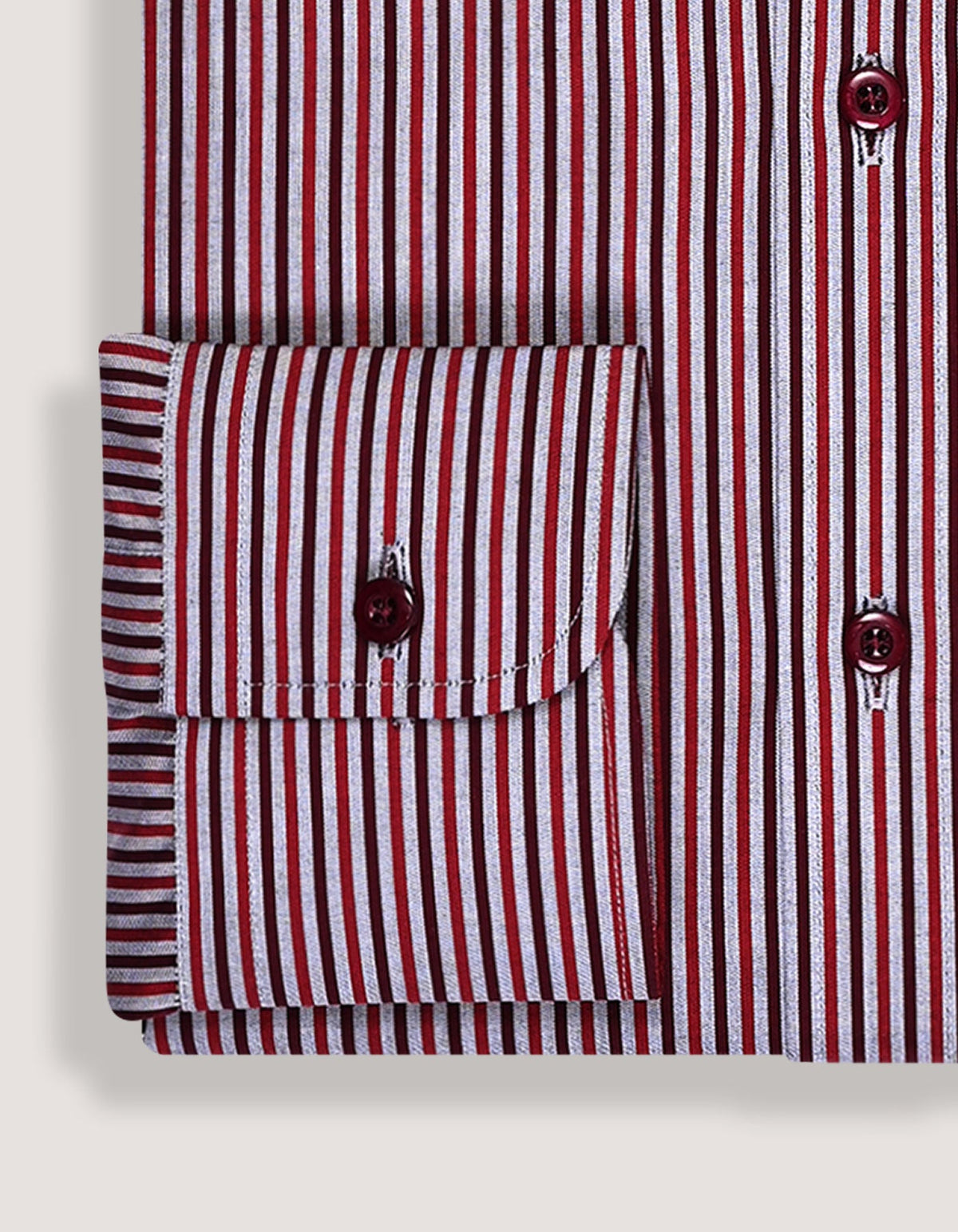 Red & Maroon Striped Shirt