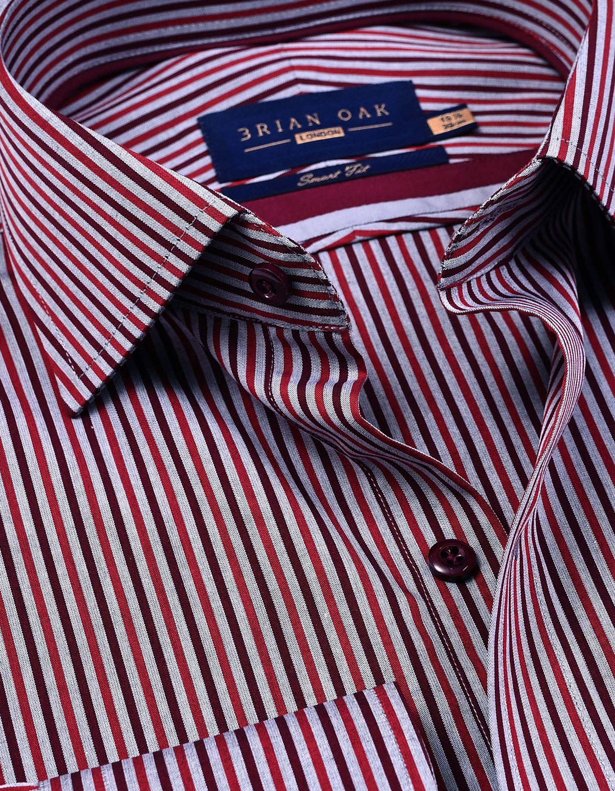 Red & Maroon Striped Shirt