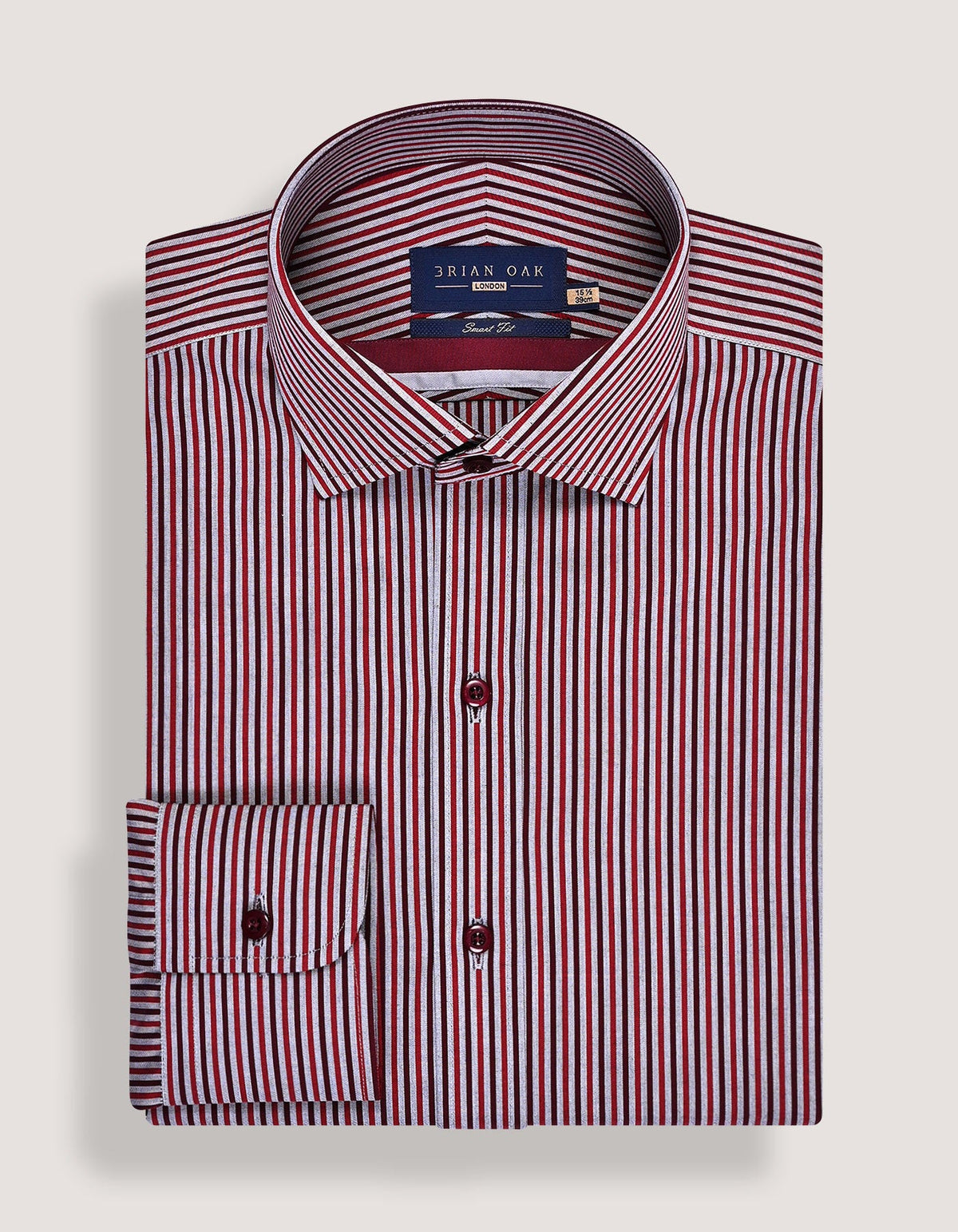 Red & Maroon Striped Shirt