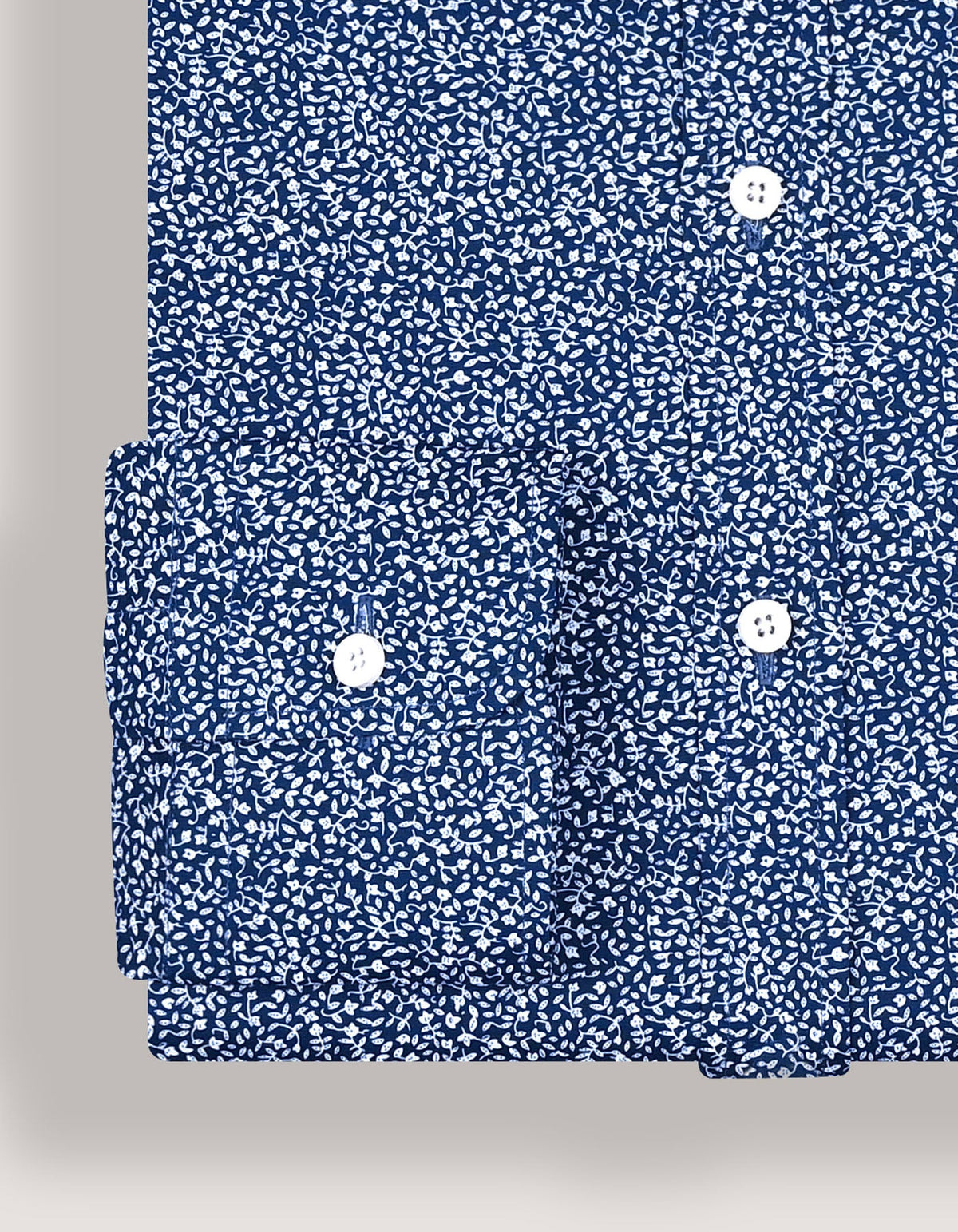 Navy Floral Vine Print Dress Shirt
