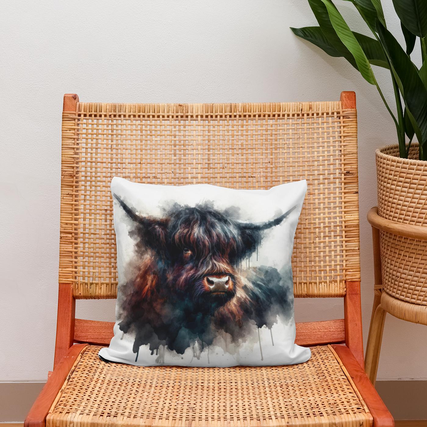 Highland Cow Soul Cotton Cushion