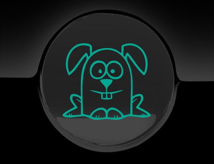 Funny Cartoon Rabbit Fuel Cap Cover Car Sticker