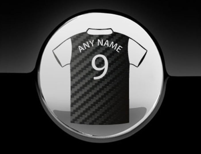 Personalised Football T-Shirt Fuel Cap Cover Car Sticker