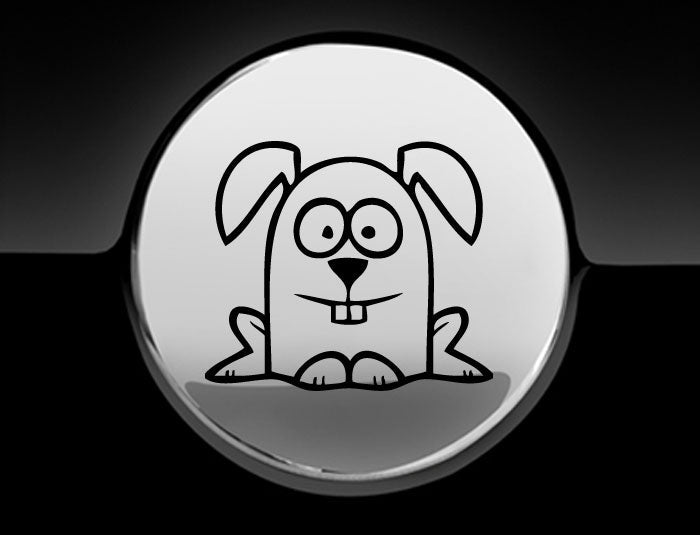Funny Cartoon Rabbit Fuel Cap Cover Car Sticker