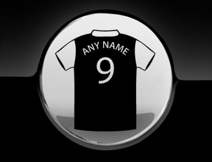 Personalised Football T-Shirt Fuel Cap Cover Car Sticker