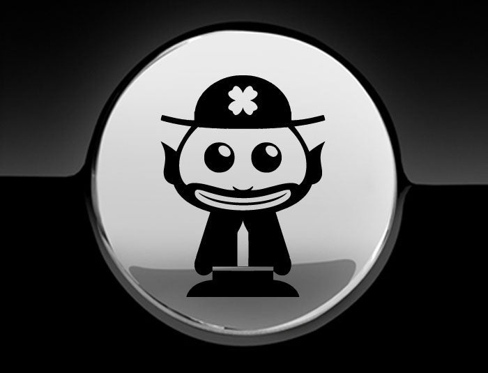 Adorable Leprechaun Fuel Cap Car Sticker