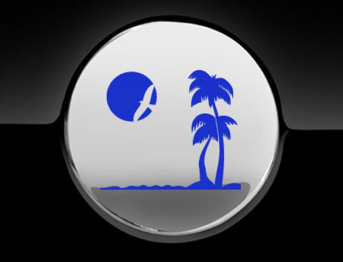 Paradise Beach Fuel Cap Cover Car Sticker