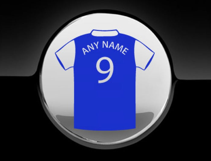 Personalised Football T-Shirt Fuel Cap Cover Car Sticker