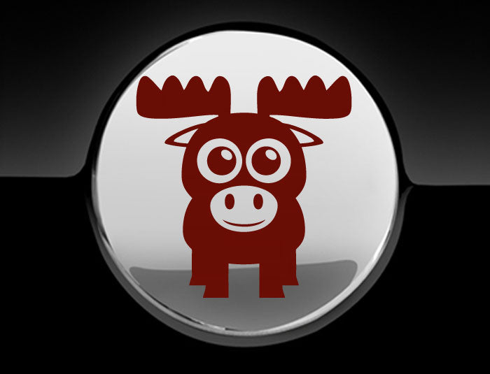 Adorable Moose Fuel Cap Car Sticker