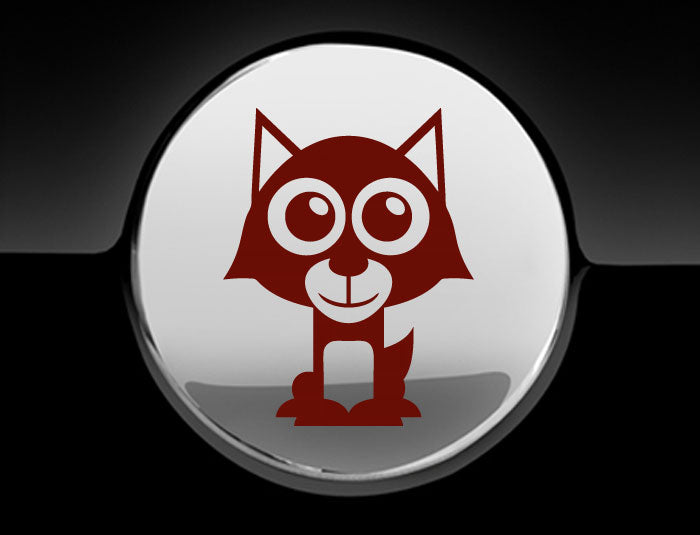 Adorable Wolf Fuel Cap Car Sticker