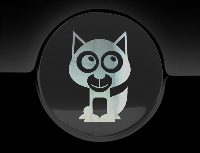 Adorable Husky Fuel Cap Car Sticker