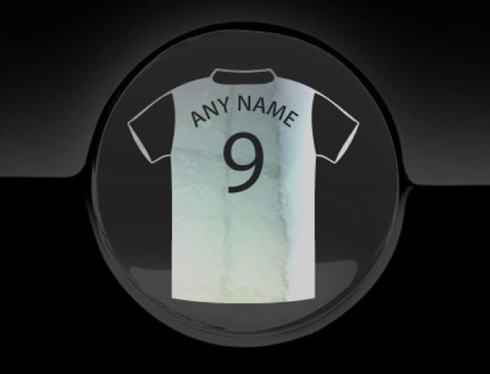 Personalised Football T-Shirt Fuel Cap Cover Car Sticker
